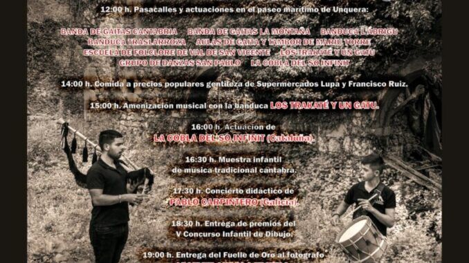 Domingo 8 de junio Fiesta de la Gaita Cántabra en Unquera